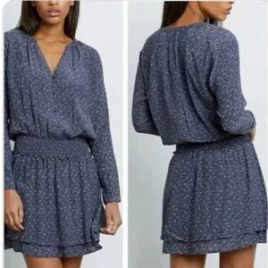 Elegant Long Sleeve Blue Dress